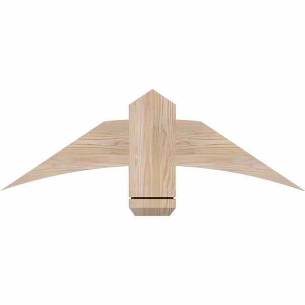 Ekena Millwork Bellingham Smooth Timber Gable Bracket, Douglas Fir, 36"W x 12"H x 1 1/2"D x 5 1/2"F, 8/12 Pitch GBW036X12X0206BEL00SDF - main